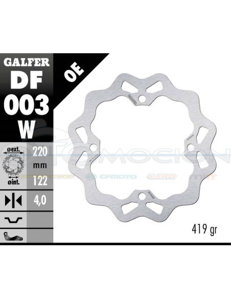 DISC WAVE FIXED 220X4MM HONDA CR 125-250-500 (REAR)