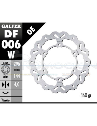 DISC WAVE FIXED 296X4MM HONDA XVR AFRICA TWIN 650 (FRONT)