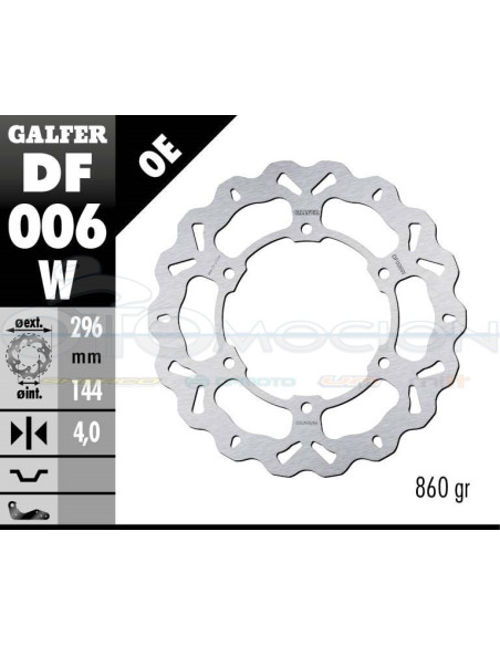 DISC WAVE FIXED 296X4MM HONDA XVR AFRICA TWIN 650 (FRONT)