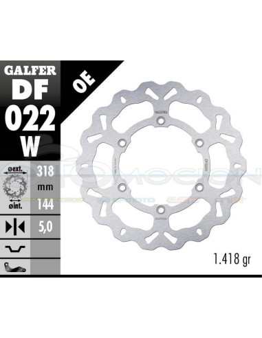 DISC WAVE FIXED 318X5MM HONDA REVERE 650 (FRONT)