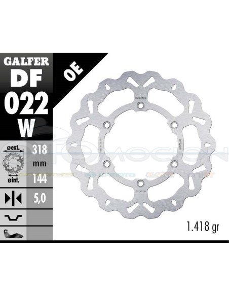 DISC WAVE FIXED 318X5MM HONDA REVERE 650 (FRONT)