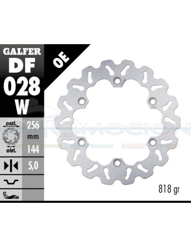 DISC WAVE FIXED 256X5MM HONDA WING 400