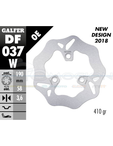 DISC WAVE FIXED 190X3,6MM HONDA YUPI 90-BALI 50-100