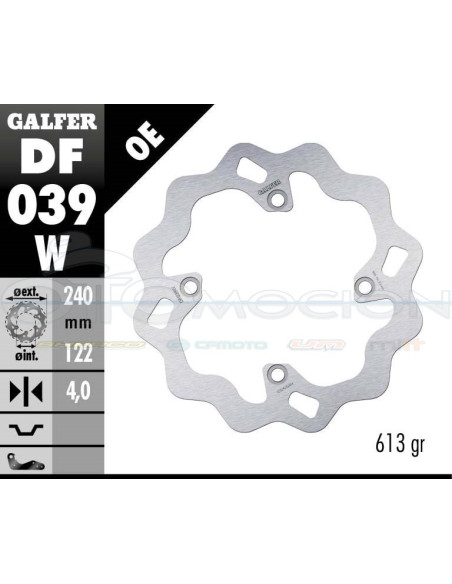 DISC WAVE FIXED 240X4MM HONDA (REAR)