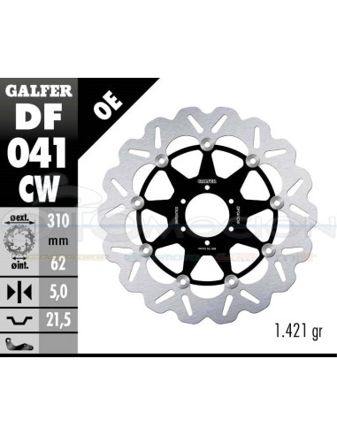 DISC WAVE FLOATING COMPLETE (C  ALU ) 310X5MM HONDA CBR 900 RR (FRONT)