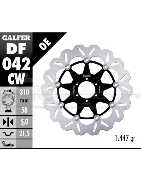 DISC WAVE FLOATING COMPLETE (C  ALU ) 310X5MM HONDA CBR 1100 XX (FRONT)