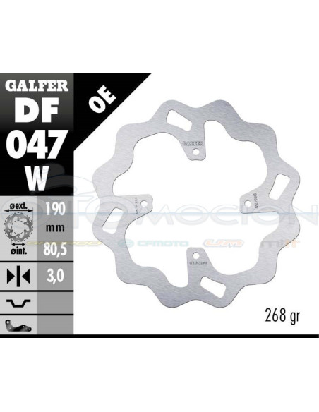 DISC WAVE FIXED 190X3MM HONDA CR 80 R