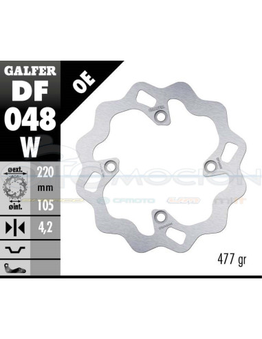 DISC WAVE FIXED 220X4MM HONDA XR 250-600 (REAR)