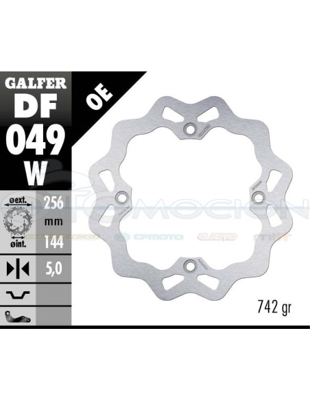 DISC WAVE FIXED 256X5MM HONDA XRV 750 (REAR)