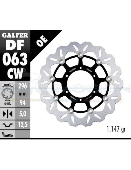 DISC WAVE FLOATING COMPLETE (C  ALU ) 296X5MM HONDA CBR 600 F '01