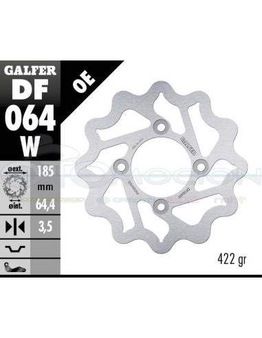 DISC WAVE FIXED 185X4MM HONDA TSR 250 (99) (REAR)