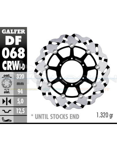 DISC WAVE FLOATING GROOVED RIGHT (C  ALU ) 320X5MM HONDA CBR 1000 RR 06-07 (FRONT)