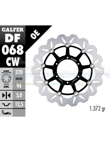 DISC WAVE FLOATING COMPLETE (C  ALU ) 320X5MM HONDA CBR 1000 RR 06-07 (FRONT)