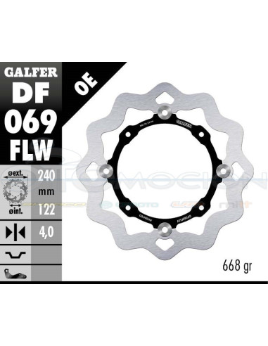 DISC WAVE FLOATING (C  STEEL) 240X4MM HONDA CR-CRF (REAR)