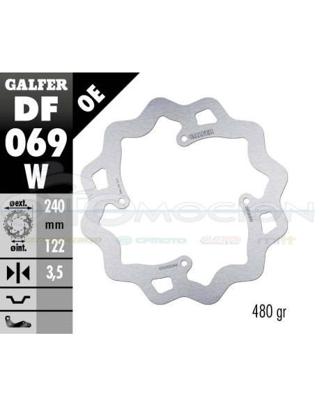 DISC WAVE FIXED 240X3,5MM HONDA CR-CRF (REAR)