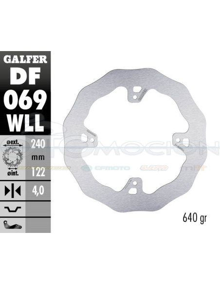 DISC WAVE FIXED SOLID 240X4MM HONDA CR-CRF (REAR)