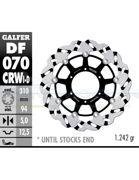 DISC WAVE FLOATING GROOVED LEFT (C  ALU ) 310X5MM HONDA CBR 600 RR (03)