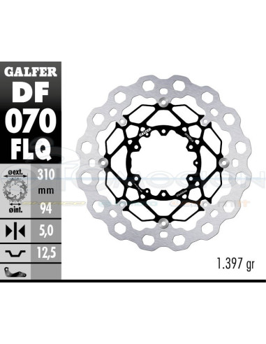 DISC CUBIQ FLOATING (C  STEEL) 310X5MM HONDA CBR 600 RR (FRONT)