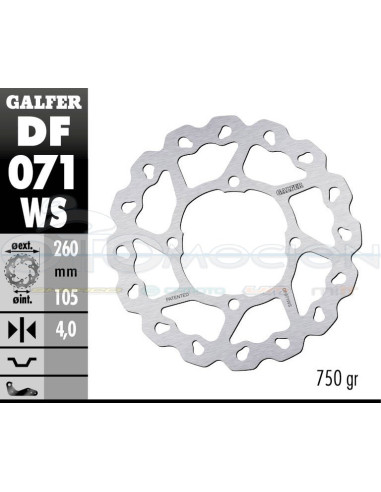 DISC WAVE FIXED OVERSIZE 260X4,2MM HONDA SH 150 SCOOPY