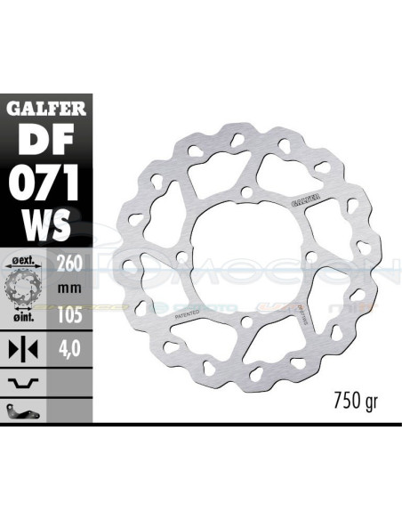 DISC WAVE FIXED OVERSIZE 260X4,2MM HONDA SH 150 SCOOPY