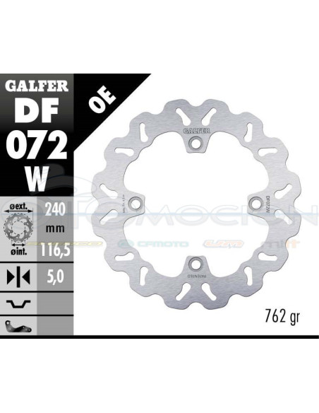 DISC WAVE FIXED 240X5MM HONDA CBF 600-1000 F (04) REAR