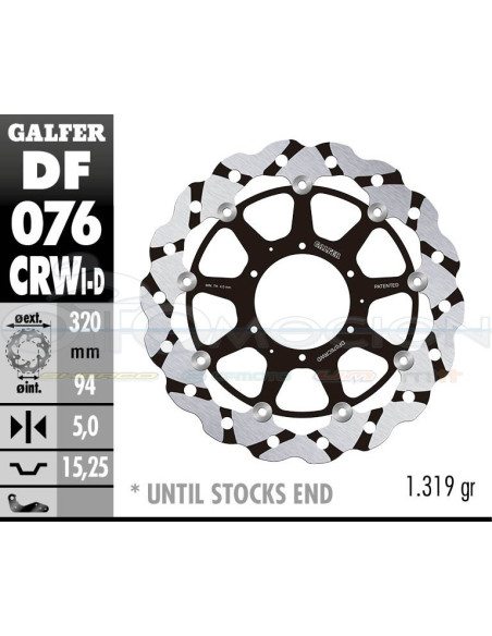 DISC WAVE FLOATING GROOVED RIGHT (C  ALU ) 320X5MM HONDA CBR 1000 RR (08)