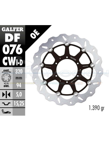 DISC WAVE FLOATING COMPLETE RIGHT (C  ALU ) 320X5M HONDA CBR 1000 RR (08)