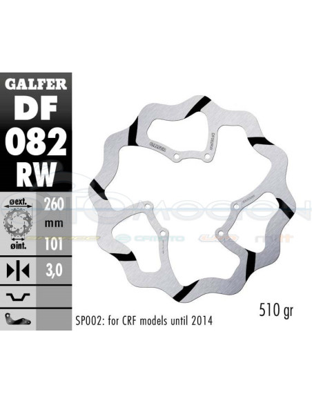 DISC WAVE FIXED GROOVED 260X3MM HONDA CR 125-250-500 2015- (FRONT)