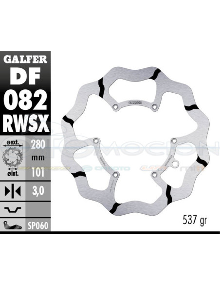 DISC WAVE FIXED GROOVED OVERSIZE 280X3MM HONDA CR 125-250-500 2015- (FRONT)