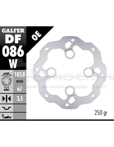 DISC WAVE FIXED 183 8X3MM MONTESA HONDA 4 RIDE - COTA (FRONT)