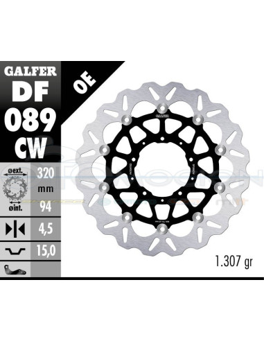 DISC WAVE FLOATING COMPLETE (C  ALU ) 320X4,5MM HONDA CBR 1000 RR 2017- (FRONT)