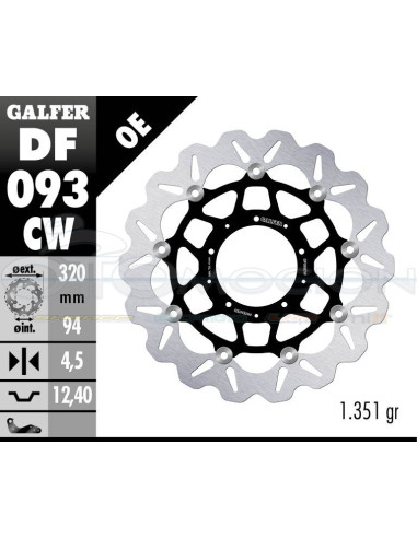 DISC WAVE FLOATING COMPLETE (C  ALU ) 320X4,5MM HONDA VFR 1200 2017- (FRONT)