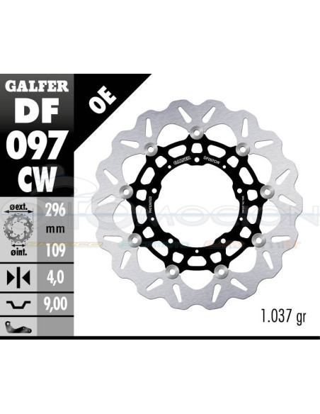 DISC WAVE FLOATING COMPLETE (C  ALU ) 296X4MM HONDA X-ADV 750 FRONT (2017-)