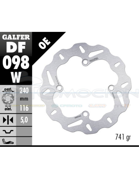 DISC WAVE FIXED 240X5MM HONDA X-ADV 750 REAR (2017-)