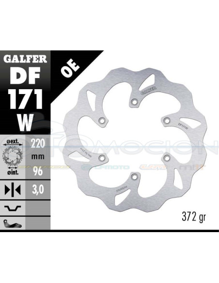 DISC WAVE FIXED 220X3MM KAWA KX 80 (FRONT)