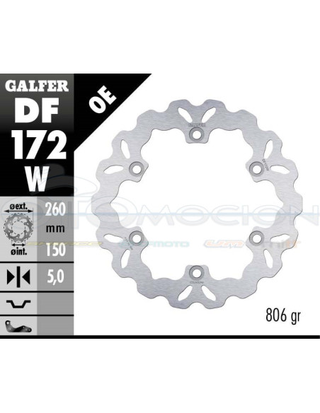 DISC WAVE FIXED 260X5MM KAWASAKI GPX 600 R