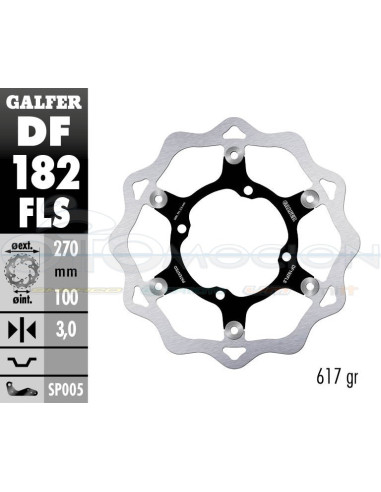 DISC WAVE FLOATING OVERSIZE (C  STEEL) 270X3MM KAWASAKI KX 250F