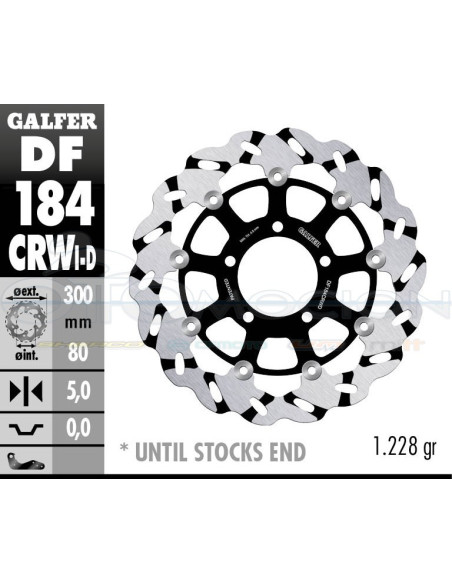 DISC WAVE FLOATING GROOVED RIGHT (C  ALU ) 300X5MM KAWASAKI ZX10R (04)