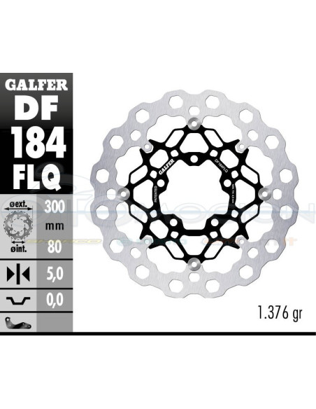 DISC CUBIQ FLOATING (C  STEEL) 300X5MM KAWASAKI ZX-6R - Z750 (FRONT)