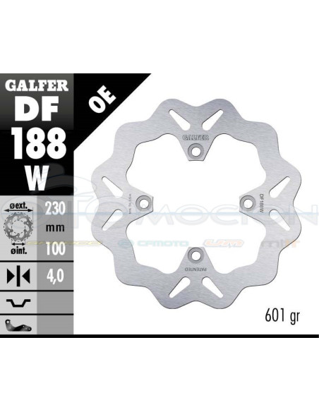 DISC WAVE FIXED 230X4MM KAWASAKI ZEPHYR 750 (REAR)