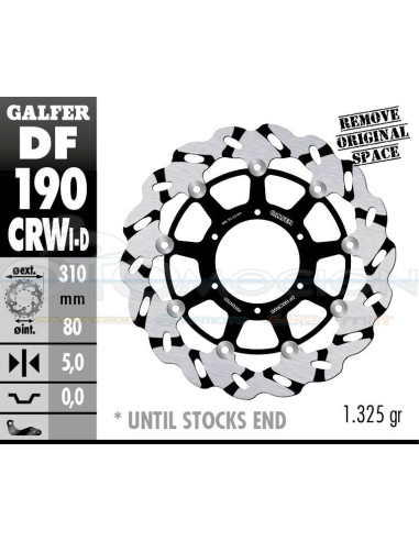 DISC WAVE FLOATING GROOVED RIGHT (C  ALU ) 310X5MM KAWASAKI ZX 14 R (06) (FRONT)