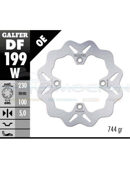 DISC WAVE FIXED 230X5MM KAWASAKI ZX 12R (00-03)