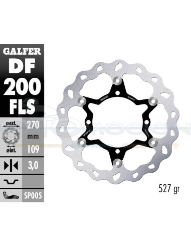 DISC WAVE FLOATING OVERSIZE (C  STEEL) 270X3MM KAWASAKI KX (FRONT)