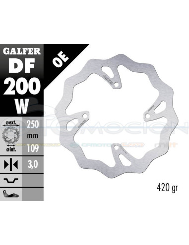 DISC WAVE FIXED 250X3MM KAWASAKI KX (FRONT)