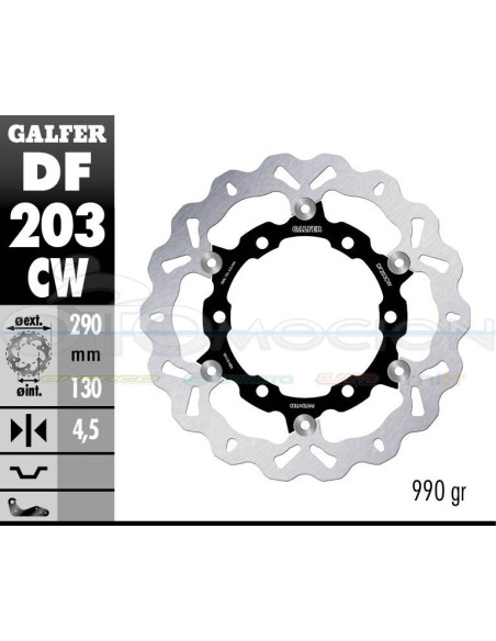 DISC WAVE FLOATING COMPLETE (C  ALU ) 290X4,5MM KAWASAKI NINJA 250 (FRONT)