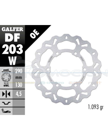 DISC WAVE FIXED 290X4,5MM KAWASAKI NINJA 250 (FRONT)