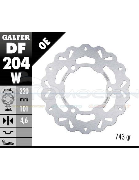 DISC WAVE FIXED 220X4,6MM KAWASAKI NINJA 250 (REAR)