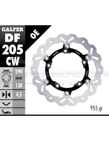 DISC WAVE FLOATING COMPLETE (C  ALU ) 290X4,5MM KAWASKI NINJA 300 (FRONT)