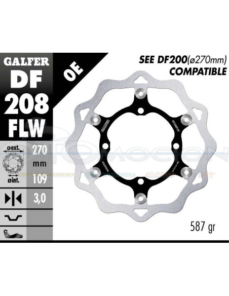 DISC WAVE FLOATING (C  STEEL) 270X3MM KAWASAKI KX 250-450 F (15) (FRONT)