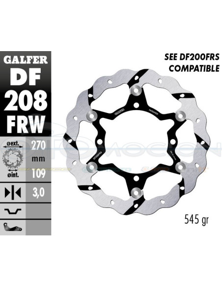 DISC WAVE FLOATING GROOVED (C  STEEL) 270X3MM KAWASAKI KX 250-450 2015- (FRONT)